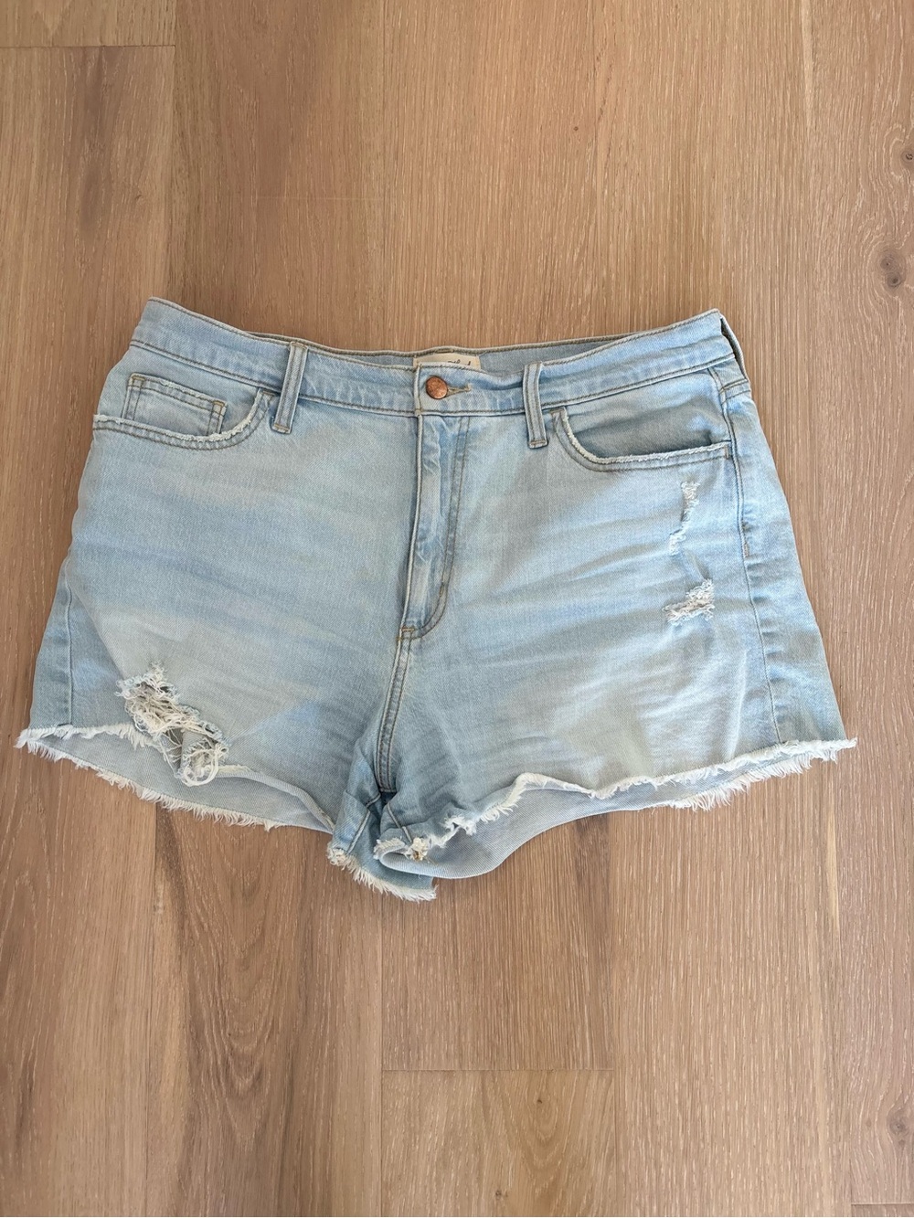 Universal Thread Light Blue Distressed Denim Shorts